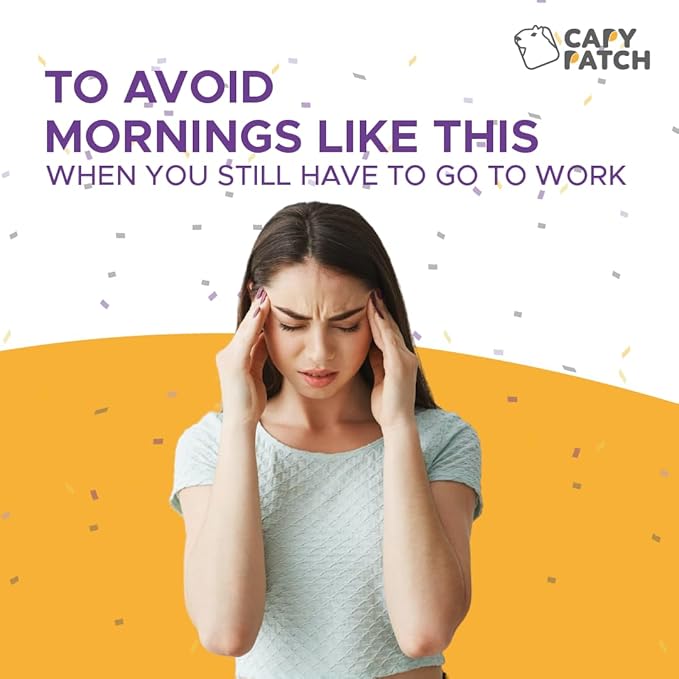 Party Capy Patch Recovery Patches (30-Pack)|Natural Patch with B12, Vitamin C & Green Tea | Feel Energized After a Big Night Out– for Unforgettable Nights & Productive Mornings