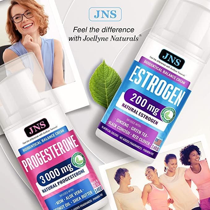 Progesterone Cream (Bioidentical) for Menopause Relief 3000 mg - Made in USA - Bio-Identical Progesterone Cream for Women - Soy-Free & Non-GMO