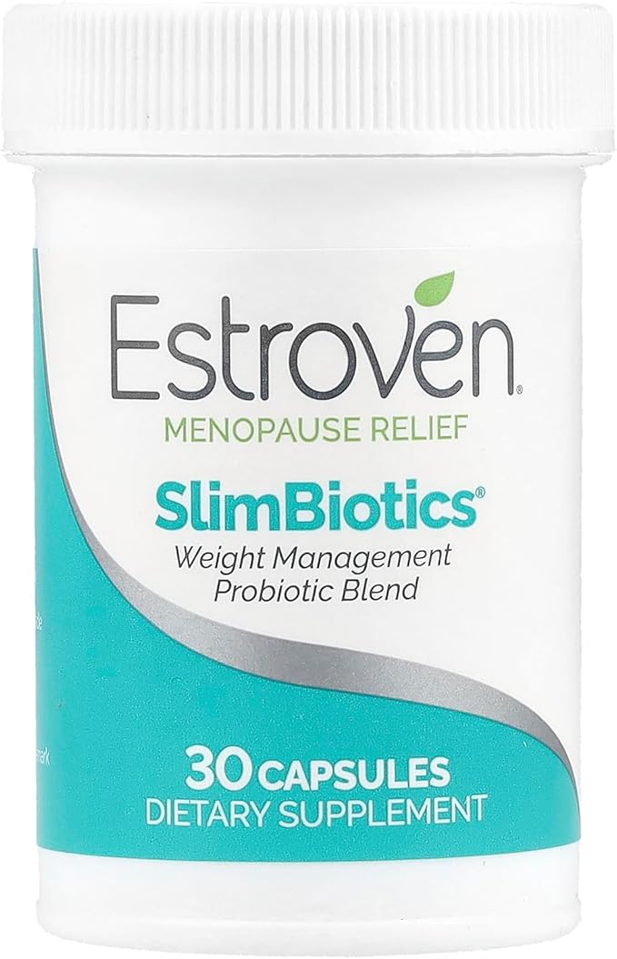 Estroven SlimBiotics, Weight Management Menopause Supplements for Women, 30 Capsules, B Vitamins to Support Metabolic Health, Probiotics for Digestive Health to Provide Gas & Bloating Relief