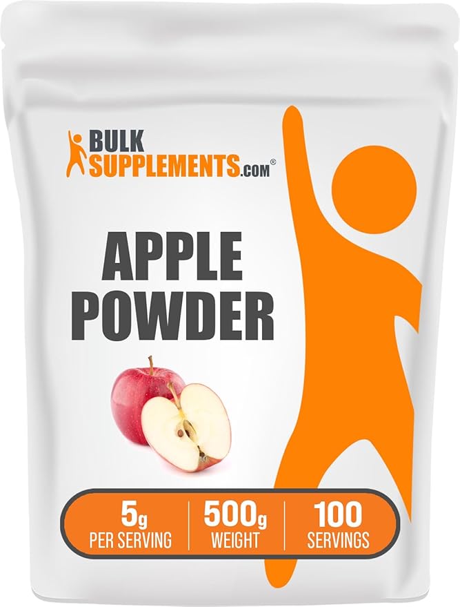BulkSupplements.com Apple Powder - Apple Fruit Powder, Superfood for Digestive Support - Natural & Gluten Free, 5g per Serving, 500g (1.1 lbs) (Pack of 1)