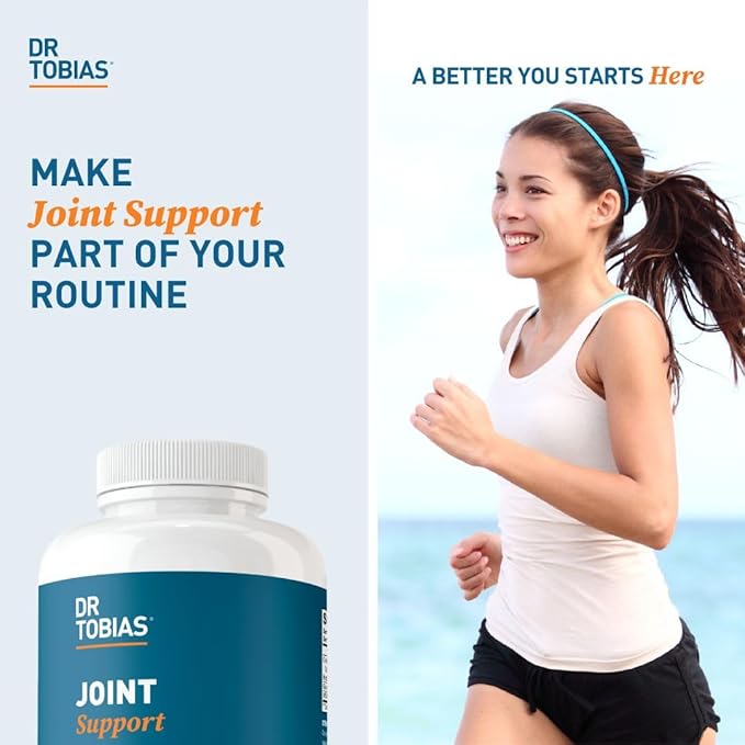 Dr. Tobias Joint Support Supplement with Glucosamine Chondroitin MSM, Supports Connective Tissue, Function & Flexibility, Extra Strength Joint Supplements for Men & Women, 240 Capsules