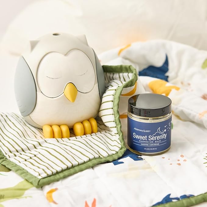 Elderberry Queen Sweet Serenity Magnesium Balm for Sleep 4 oz, Kid Safe (Unscented)