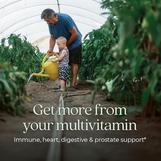 New Chapter Men's Multivitamin 50 Plus for Brain, Heart, Digestive, Prostate & Immune Support with 20+ Nutrients + Astaxanthin - Every Man's One Daily 55+, Gentle on The Stomach - 72 ct