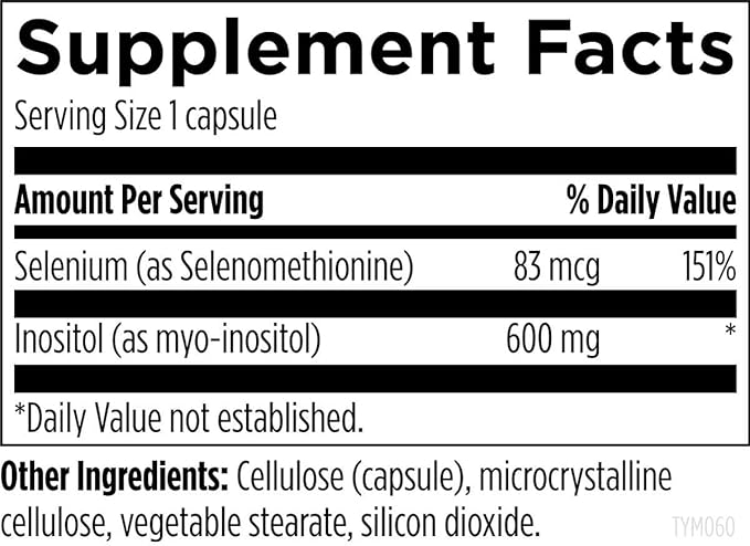 Designs For Health Thyrommune - Thyroid Support Supplement with Selenium (Selenomethionine) + Myo-Inositol - Vegan & Gluten-Free (60 Capsules)