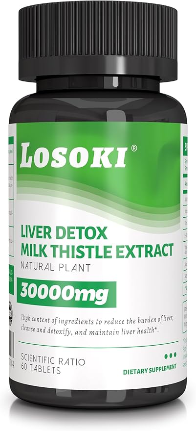 Liver Support Supplement with Milk Thistle Silymarin, Artichoke Extract, and Turmeric - Enhance Liver Function and Promote Digestive Wellness – 60 Tablets