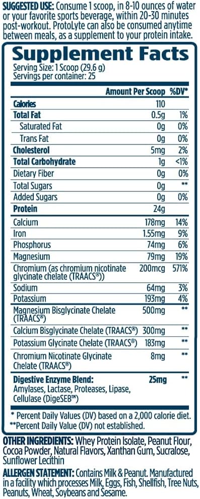 VMI Sports | ProtoLyte Whey Isolate Protein Powder | Low Calorie Whey Protein Powder for Weight Loss | Protein Powder for Muscle Gain | Digestive Enzymes (Chocolate Peanut Butter, 1.6 Pounds)