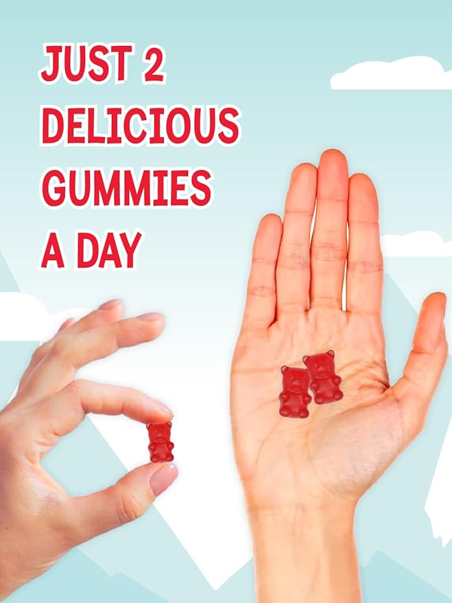 Sakoon nutrition Kids Multivitamin Gummies with Probiotics, 60 Count Raspberry Flavor| Vegetarian, Non-GMO, Gluten Free, Halal Children's Supplement