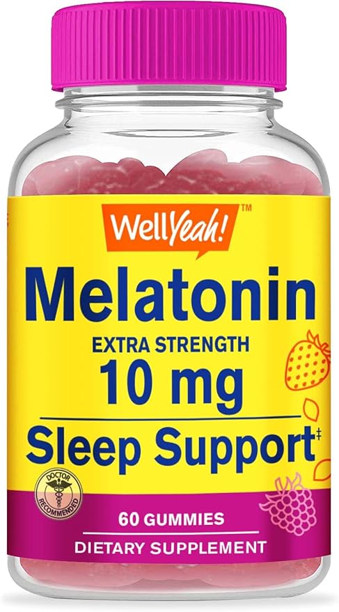 Vitamin B12 1000mcg + Melatonin 10mg, Gummies Bundle - Great Tasting, Vitamin Supplement, Gluten Free, GMO Free, Chewable Gummy