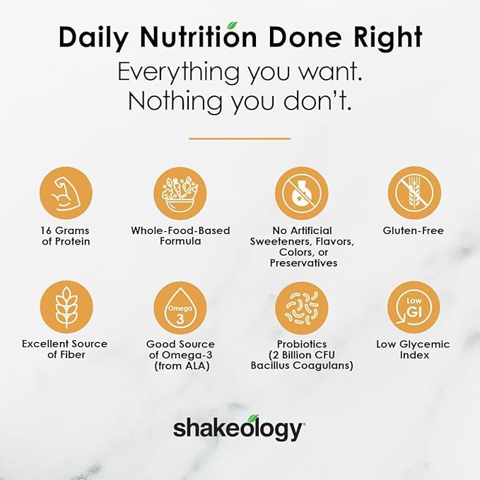 Shakeology 0g Added Sugar Vegan Protein Powder - Gluten Free, Superfood Protein Shake - Helps Support Healthy Weight Loss, Lean Muscle Support, Manage Effects of Stress, Vanilla - 30 Servings