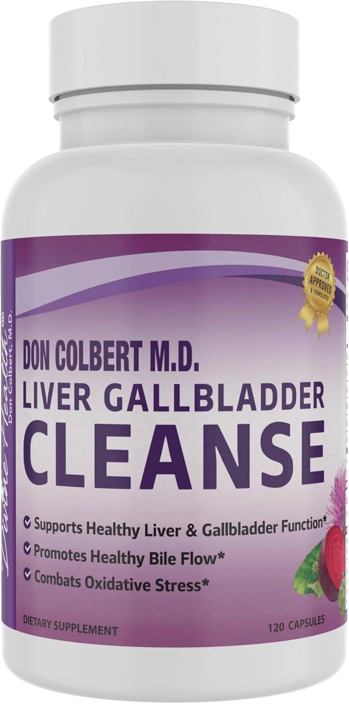 Divine Health Liver & Gallbladder Cleanse | N-Acetyl-L-Cysteine | Alpha Lipoic Acid | Milk Thistle | Organic Beet Root | Selenium | 120 Capsules