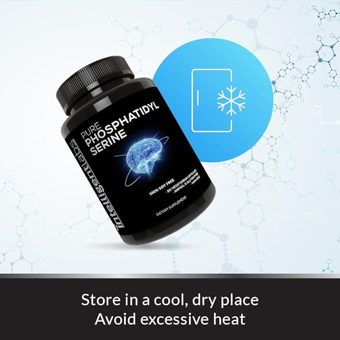 Intelligent Labs Phosphatidylserine Supplement 100mg, 90 High Strength Capsules, 100% Soy and Allergen-Free, Pure Phosphatidylserine from Sunflower Lecithin