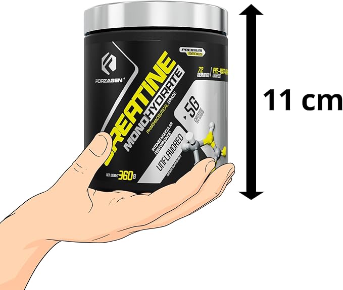 Forzagen Creatine Monohydrate Powder Unflavored, Micronized Creatine Powder for Muscle Gain for Men & Women, Creatina Monohidratada en Polvo, Creatina para Aumentar la Masa Muscular - 72 Servings