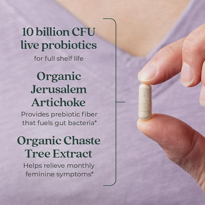 New Chapter Probiotics for Women - 60 ct (2 Month Supply), Women's Daily Probiotic with Prebiotics and Probiotics + 100% Vegan + Soy Free + Non-GMO