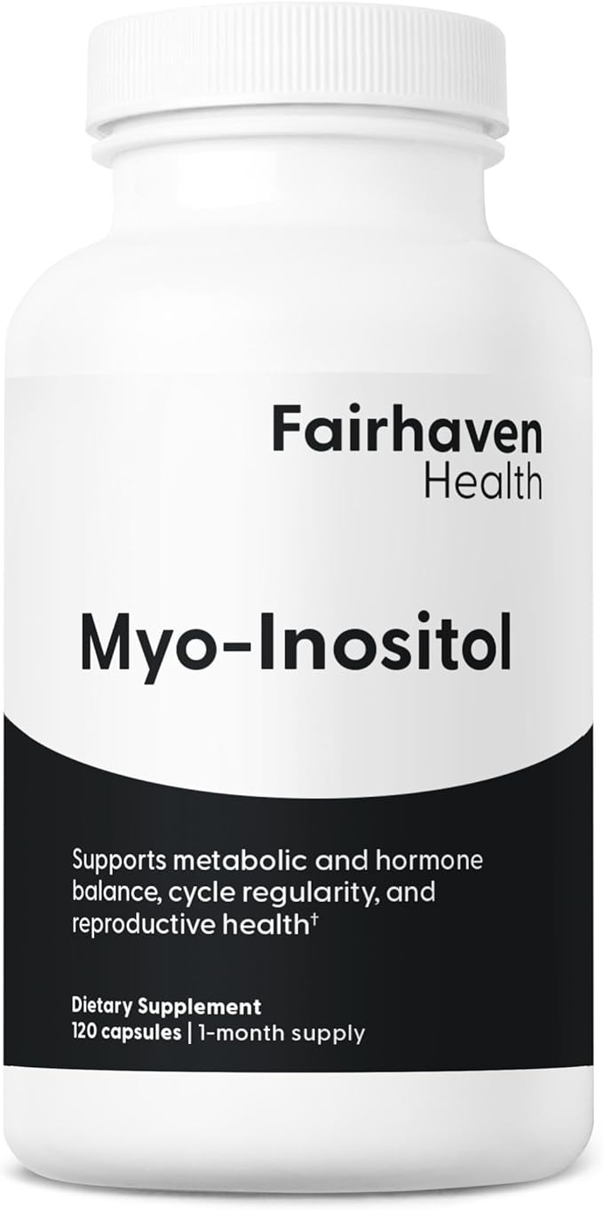 Fairhaven Health Myo-Inositol Supplement for Women and Men | Vitamin B8 2000mg | Vegan Inositol Powder Capsules | Gluten, Dairy and Soy Free | 120 Inositol Capsules