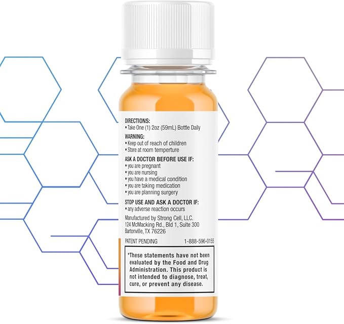 Strong Cell | Cellular Function Booster Liquid | NADH, CoQ10, Collagen. 90+% Absorption Rate. Vitamins B1, B2, B3, B6, B7, and B12. Vitamin K2.
