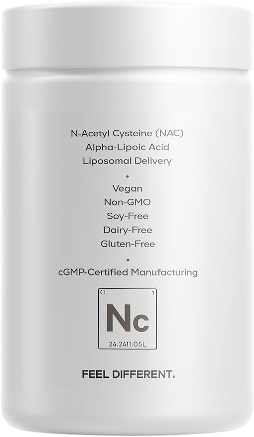 Codeage Liposomal NAC+ Platinum - N-Acetyl L-Cysteine, Vitamin C, Alpha Lipoic Acid, Selenium - 2-Month Supply - Helix Liposomal Delivery - Phospholipid - Non-GMO NAC Dietary Supplement - 120 Capsules