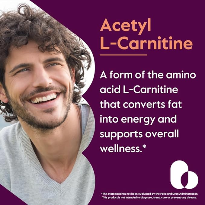BESTVITE Acetyl L-Carnitine 500mg (480 Vegetarian Capsules) (240 x 2) - No Stearates - Vegan - Non GMO - Gluten Free