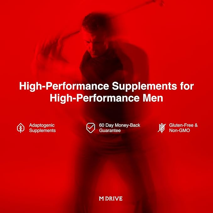 Mdrive Elite Testosterone Booster for Men - Supports Immune Health, Energy, VO2Max, Recovery, Stress Relief, Lean Muscle, KSM-66 Ashwagandha, DIM, Fenugreek, 90 Capsules