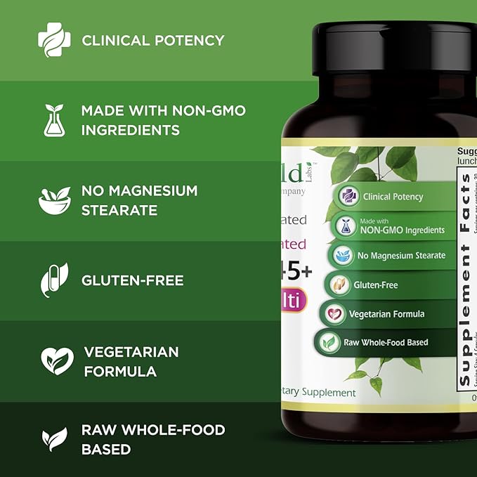 Emerald Labs Women's 45+ Clinical Multi - Multivitamin with CoQ10, B Vitamins, and L-Glutathione for Heart Health, Bone Strength, and Metabolic Function - 120 Vegetable Capsules