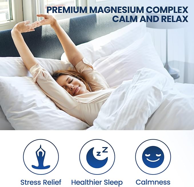Triple Magnesium Complex Supplement-Magnesium Glycinate, Citrate, Malate Liquid Drops 500mg with Ashwagandha, L-Theanine, Vitamin B6 for Calm, Stress Relief, Sleep, Muscle Support-Pineapple Flavor