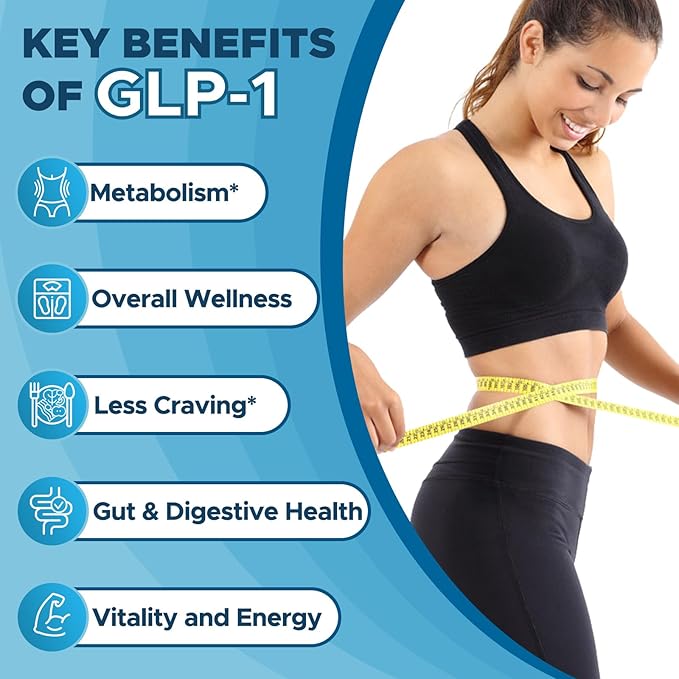 GLP-1 Supplement, GLP1 Support for Women & Men, GLP1 Supplement Probiotic for Immune, Gut, Energy, Overall Health - 60 Capsules