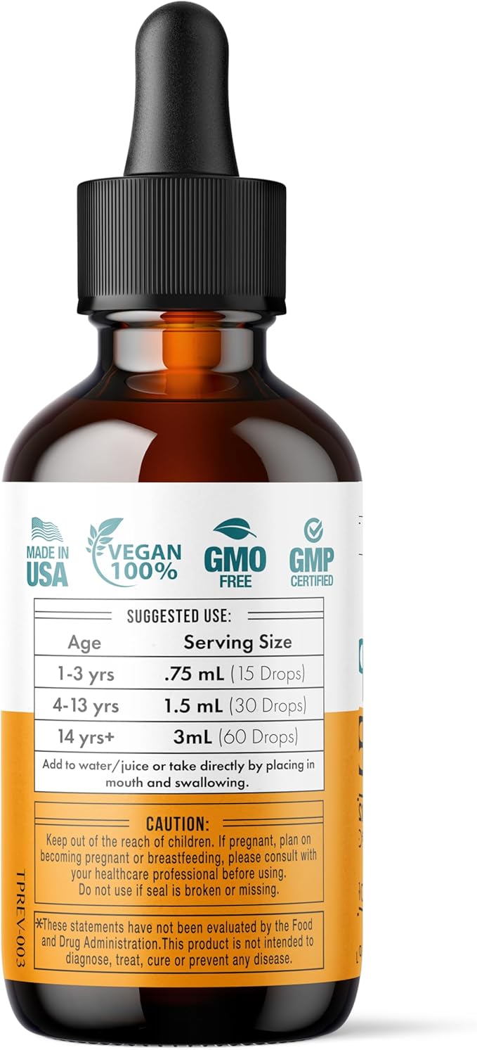Liquid Probiotic for Women, Men, Kids, Toddler Probiotic: USDA Organic Vegan Probiotic Liquid & Alfalfa Blend + Acidophilus for Gut Health, Dairy Gluten Sugar Free, Non-GMO Oral Probiotics (4 Pack)
