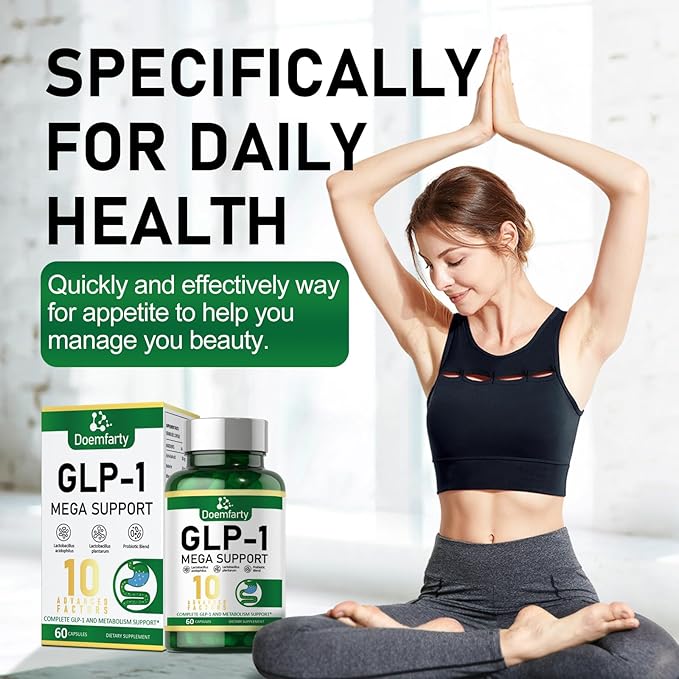GLP-1 Probiotic | GLP-1 Supplement, GLP-Activate with 10 Billion CFU Multi-Strain Probiotics + Prebiotics, Naturally GLP 1 Production, GLP-1 Probiotic for Men & Women, 60 GLP-1 Capsule (1pcs)