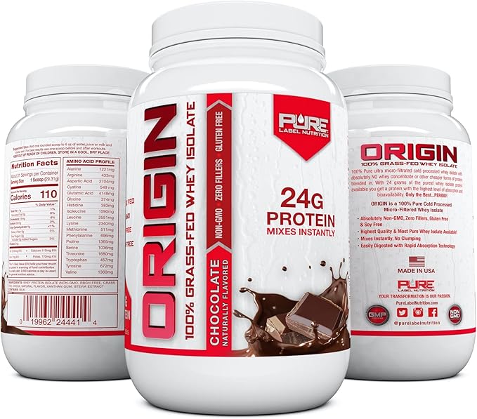100% Grass Fed Chocolate Protein Isolate-Muscle Gain-2lb