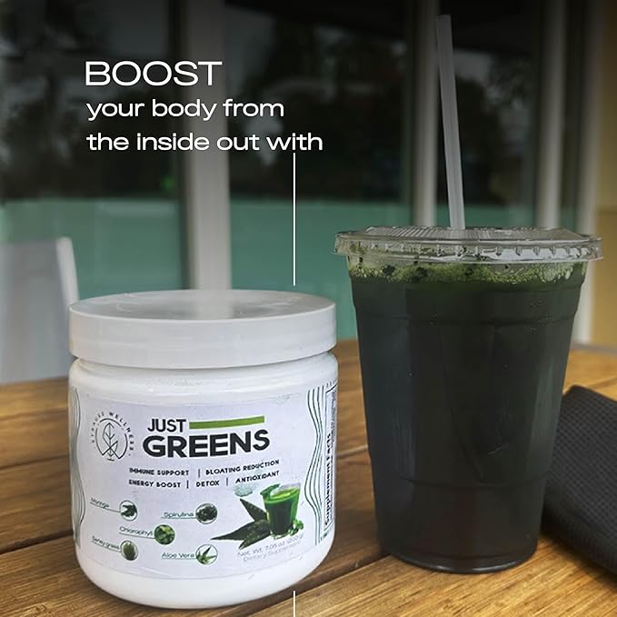Just Greens - Superfood Powder - Chlorophyll, Spirulina, Moringa, Aloe Vera & Barley.