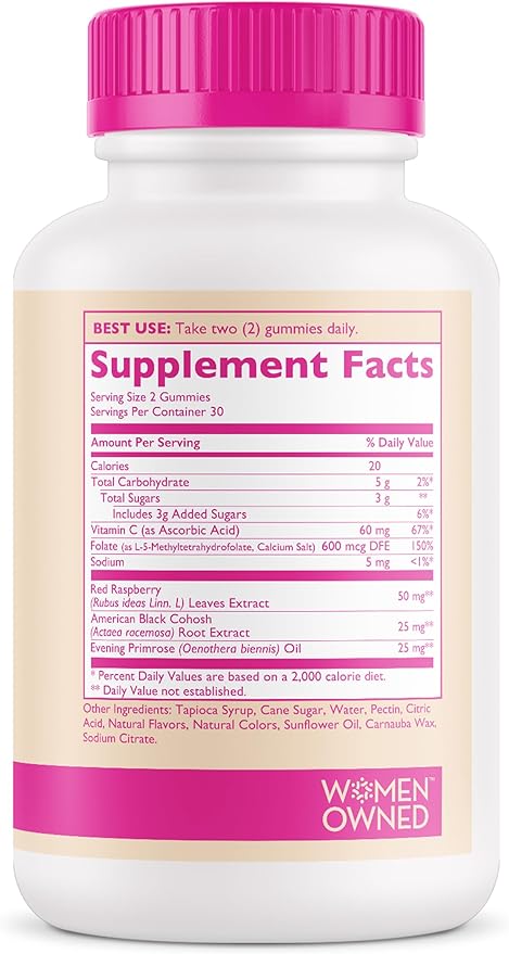 Hormone Balance Gummies for Women - Hormone Harmony for Mood, Energy, Bloating - Hormonal PMS, Perimenopause & Menopause Support - Red Raspberry Leaf & Black Cohosh - 60 Gummy Supplements