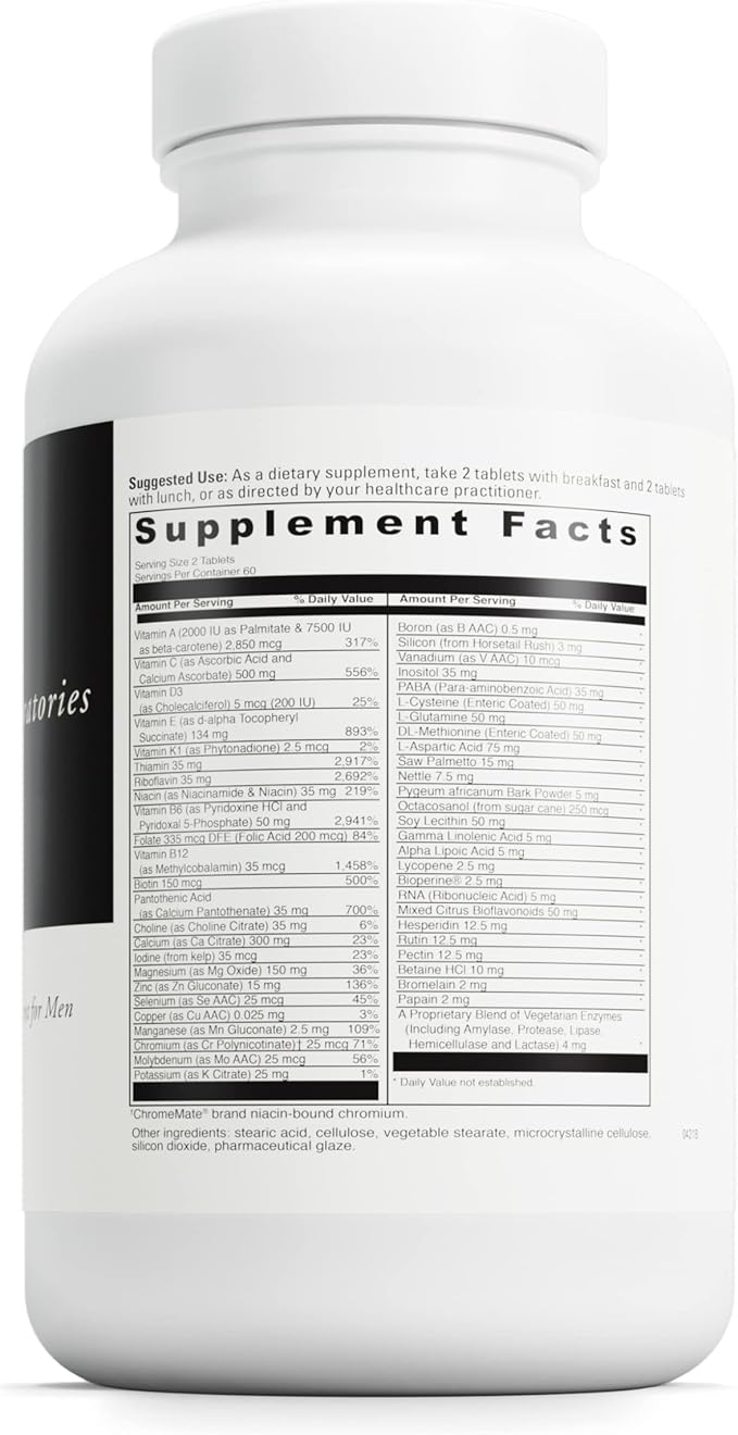 DAVINCI Labs Spectra Man - Dietary Supplement to Support Immune System Function and Men's Unique Needs - with Vitamins, Minerals, Amino Acids, Herbs, Digestive Enzymes and Fatty Acids - 120 Tablets