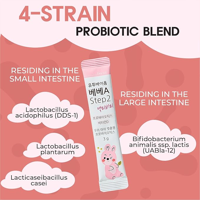 A Step 2 Activity Probiotics Powder for Infants & Babies, Support Infant Gut Health, Easy-to-Take Powder, Age 3+ Months, Multi-Strain 3 Billion CFU, 90g (30 Packets) - 1 Month Supply