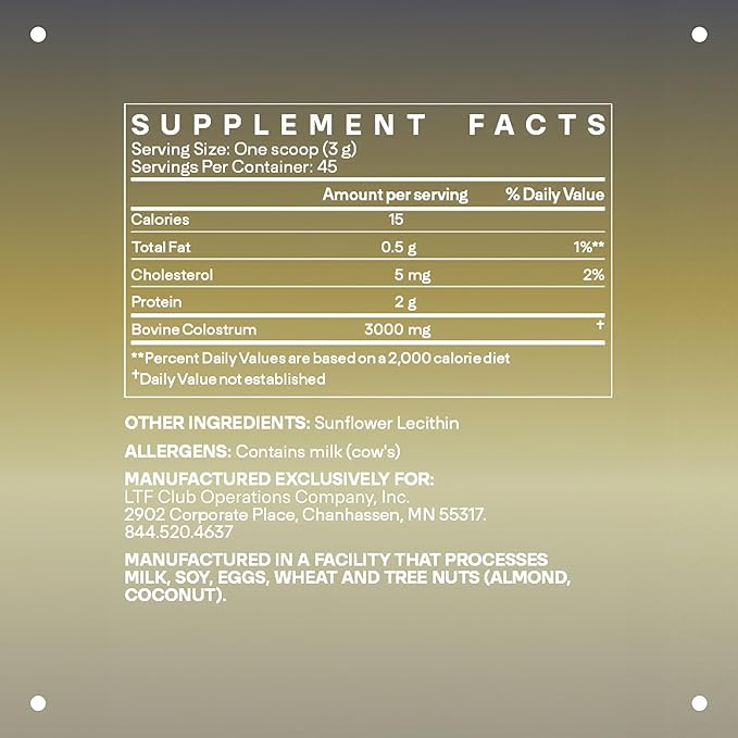 LTH Revive Grass-Fed Colostrum Powder - Premium Colostrum Supplement - Supports Digestion, Skin & Immune Health - Sourced from First-Milking Colostrum