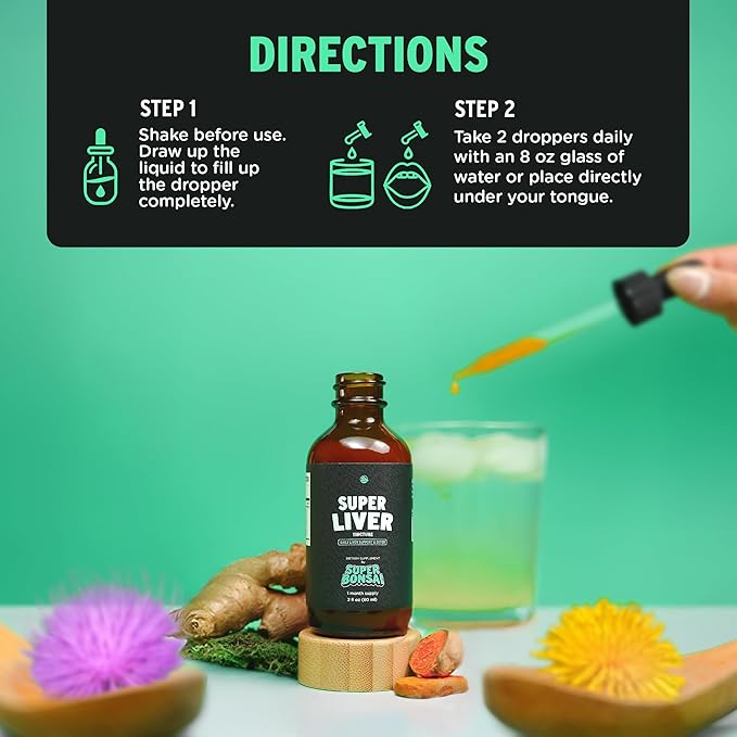Super Liver Support with Milk Thistle - All Natural Liver Cleanse Detox & Repair Aid - Doctor-Formulated Liver Supplement - Liquid Herbal Supplements for Liver Health - 1 Month Supply