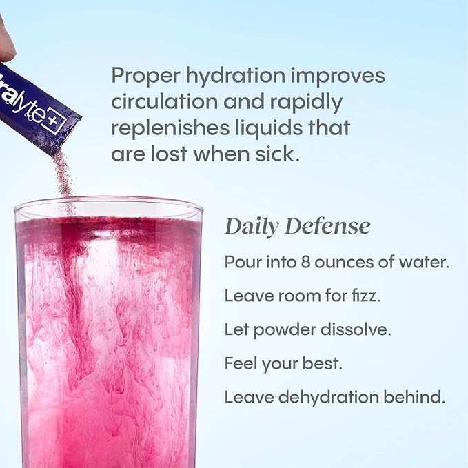 Hydralyte Electrolytes Plus Immunity, Elderberry - Low Sugar Rapid Rehydration Powder - Lightly Sparkling Electrolyte Powder Packets with 1,000mg Vitamin C and 300 mg Elderberry (8oz Serve, 12 Count)