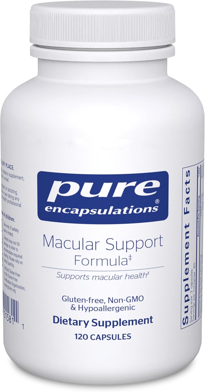Pure Encapsulations Macular Support Formula | Hypoallergenic Supplement with Enhanced Antioxidant Formula for Healthy Eyes* | 120 Capsules