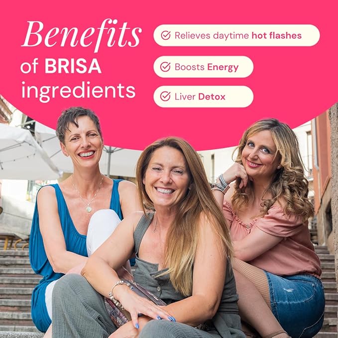 Munar Brisa Menopause Support – Hormonal Balance for Women with Milk Thistle, Vitex, Black Cohosh and Rhubarb. Reduces Hot Flashes, Boosts Energy, Liver Detox – 30-Day Supply (60 Capsules)
