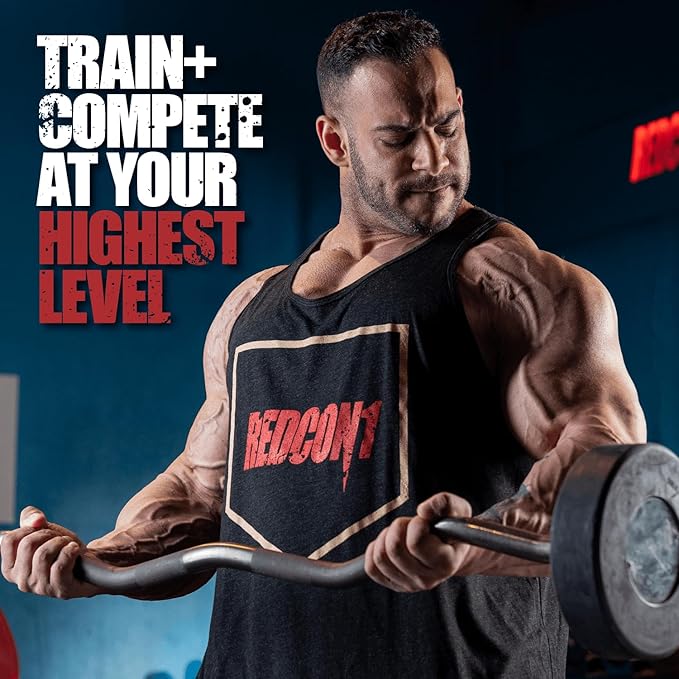 REDCON1 Total War Pre Workout Powder, Blue Raspberry - Beta Alanine + Citrulline Malate Keto Friendly Preworkout for Men & Women with 320mg of Caffeine - Fast Acting (30 Servings)