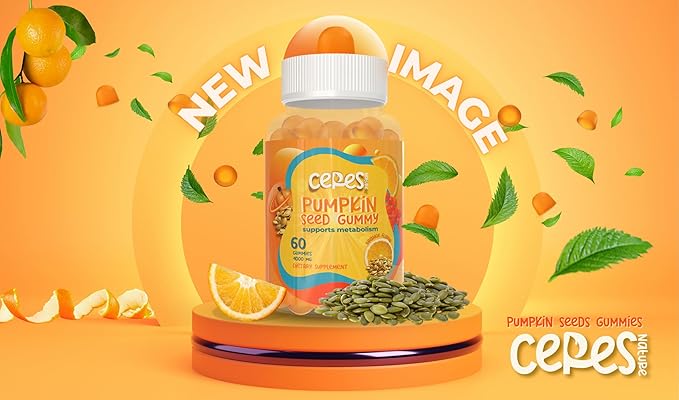 Pumpkin Seed Oil Gummies 4,000 mg for Hair Growth, Urinary Tract Support, Bladder Control Supplement, Younger Looking Skin & Face, Rich in Omega 3, Omega 6 & Essential Fatty Acids– Sugar-Free!