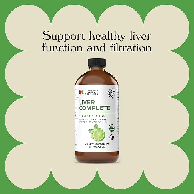 Liver Complete 8oz Organic Liquid Concentrate - Liver Cleanse & Digestive Bitters Vinegar Supplement