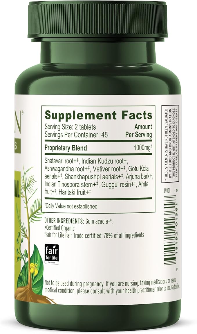 Banyan Botanicals Women’s Natural Transition – Organic Menopause Supplement with Shatavari (Asparagus Racemosus) – Natural Herbal Menopause Support* – 90 Tablets – Non GMO Sustainably Sourced Vegan