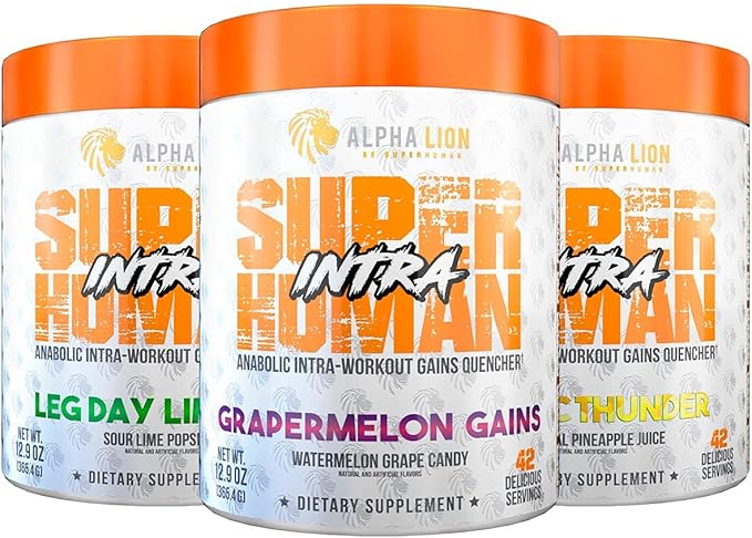ALPHA LION Superhuman Intra Workout Powder for Men & Women, Amino Acids Drink, Muscle Recovery Supplement, BCAA Powder, Electrolytes & Hydration Mix (42 Servings, Tropical Pineapple Juice Flavor)