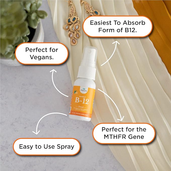 nbpure Essential Vitamin Spray Bundle – Organic Methyl B12, Vitamin D3 & Methylfolate B9 – Natural Energy, Mood, Immunity & Nerve Support – Easy-to-Use Liquid Spray for Women, Men & Kids