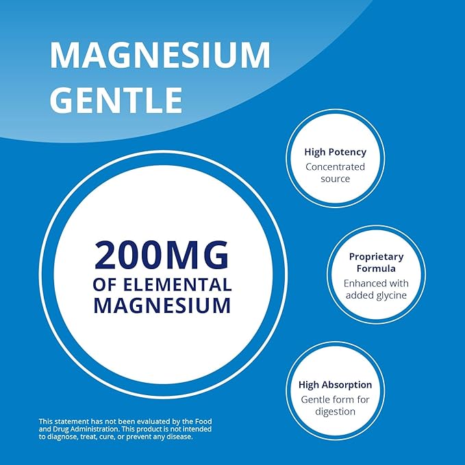 CanPrev Magnesium BisGlycinate Gentle 200mg, 240 v-Caps 240-Day Supply - Pure Elemental Magnesium Supplement, Supports Bone and Muscle Function, Gentle on Stomach, Perfect for Daily Magnesium Needs
