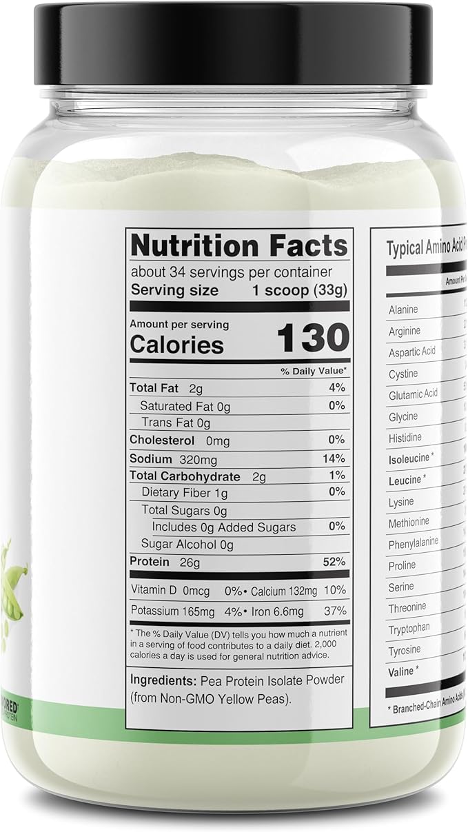 It's Just! - 100% Pea Protein, Vegan Plant Based, Grown in Canada, Premium Quality, Smooth Texture, Gluten Free, Keto Friendly (2.5 Pound, Unflavored)