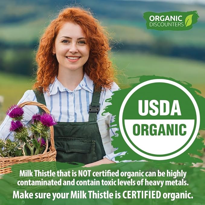 Milk Thistle Capsules, 280 Count, 7500 mg Strength, Potent 30:1 Extract, USDA Certified Organic, Rich in Silymarin Flavonoids, Vegan, Non-GMO and All-Natural