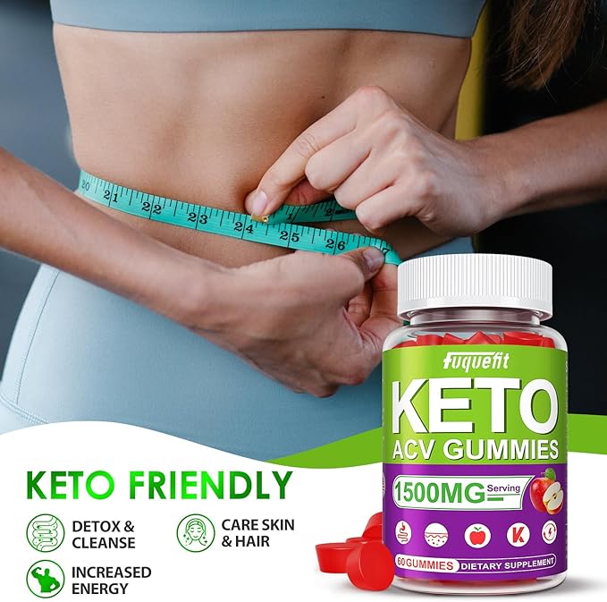 Keto ACV Gummies 1500mg Apple Cider Vinegar Gummies with B12,Keto Support, Boost Immue, Energy, and Digestive Health- Vegan, Gluten-Free
