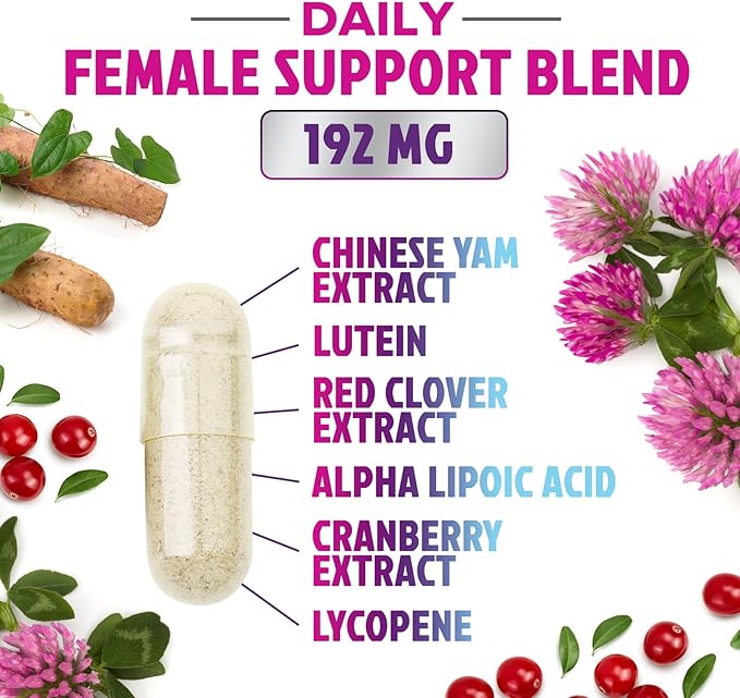 Multivitamin for Women - Womens Daily Multi Vitamin & Multimineral Supplement with Vitamins A, C, D, E, B6, B12, Zinc, Calcium & Magnesium, Energy & Immune Support, Non-GMO, Gluten Free - 60 Capsules