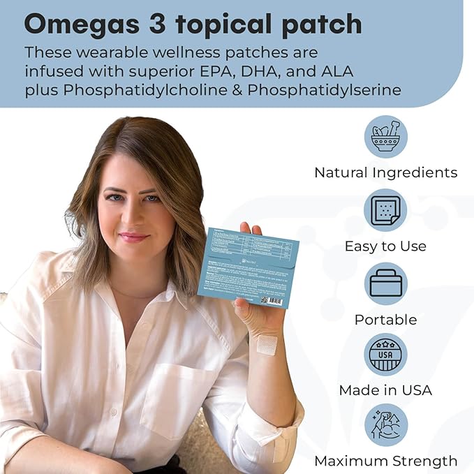 Joint & Inflamm Topical Patch,Infused with MSM,Turmeric,Glucosamine,White Willowbark,and Other Wellness Ingredients.Designed to give You a Boost (30/Pack)