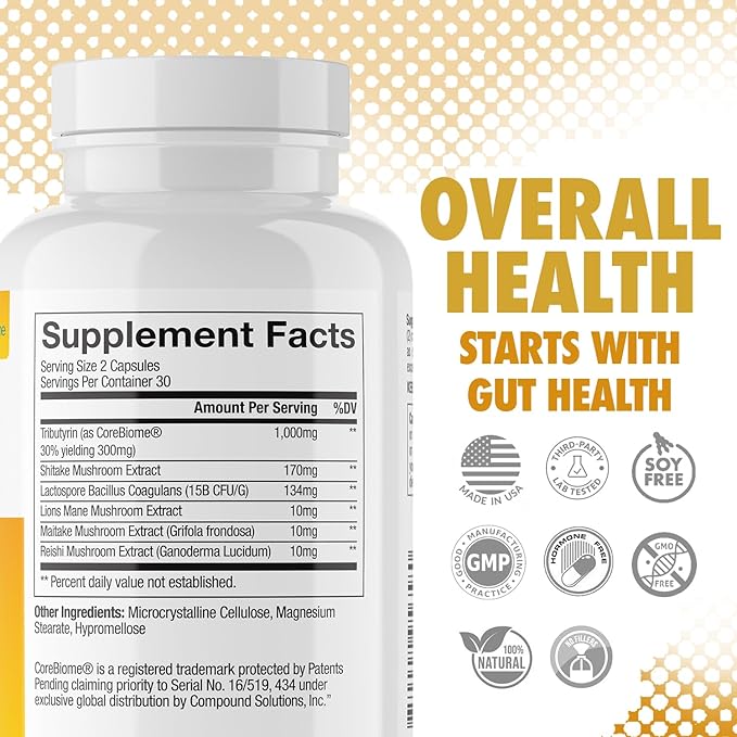 DR. EMIL NUTRITION Total Gut Health Complex - Prebiotic + Probiotic + Postbiotic Gut Health Supplements for Women and Men - Probiotics for Digestive Health & Gut Health, 60 Capsules